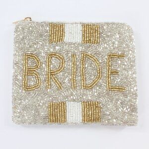Kay Lee New York Bride Design Beaded Coin Purse/Cosmetic Bag NWT Made in India